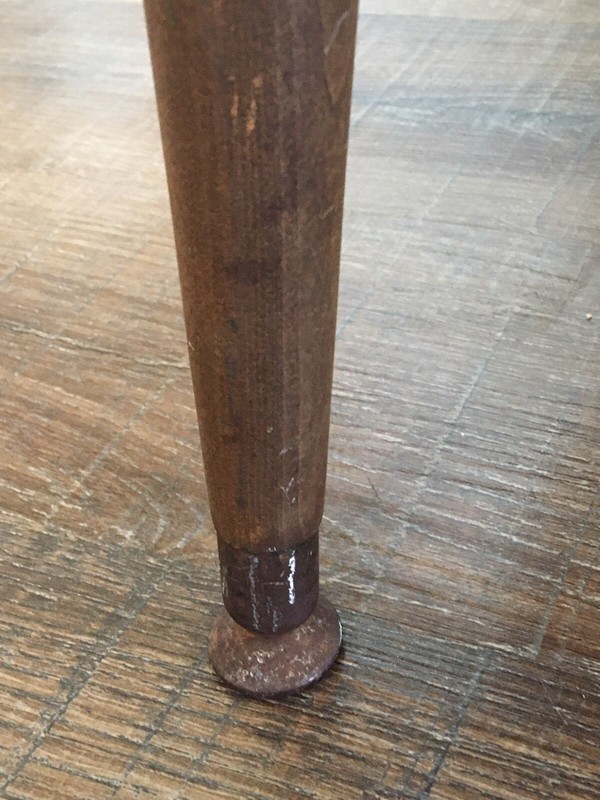 VTG Retro MCM FAUX MARBLE TOP Side Child's Table GERBER ADJUSTALBE LEGS 13" Tall gallery