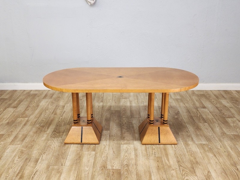 Post-Modern Neoclassical Table in the Style of Michael Graves Birdseye Maple