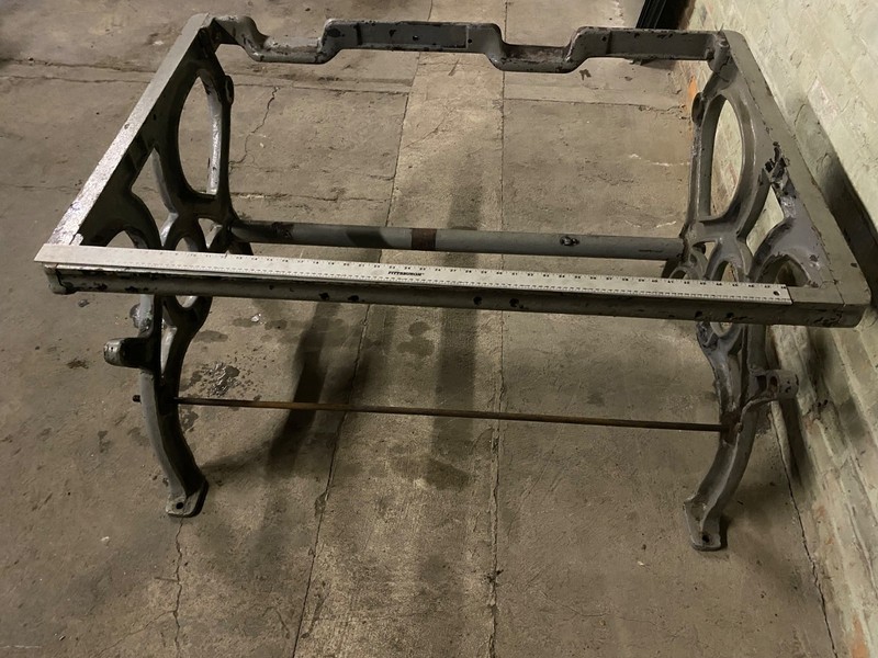 Heavy Industrial Cast Iron Machine Shop Table Legs & Base gallery