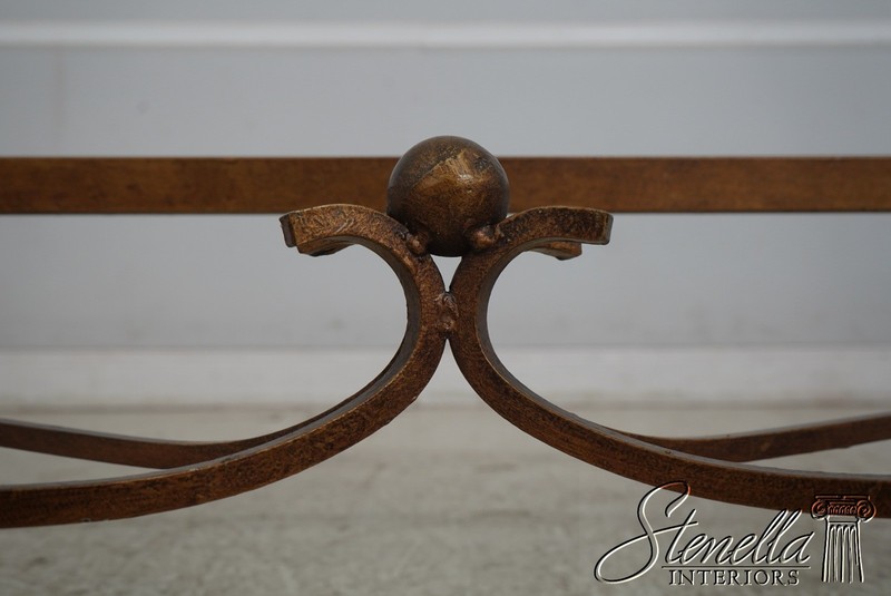 70158: Regency Style Wrought Iron Glass Top Coffee Table gallery