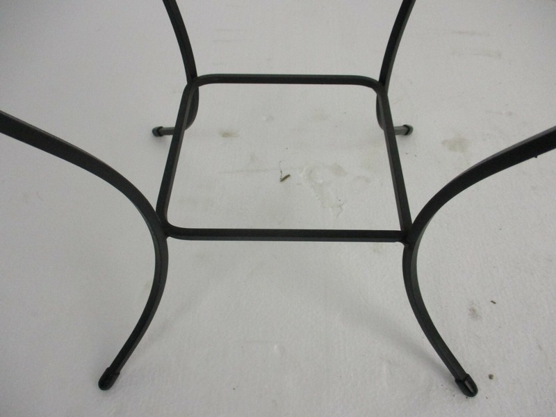 Vintage Side Table Plant stand Ceramic Tiles Boch Belgium Funky Wrought Iron gallery