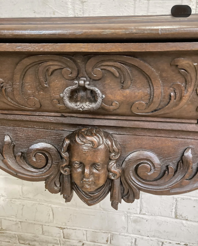 ARRIVES MAR 2026: Antique French Regence Regency Style Oak Wood Console Table gallery