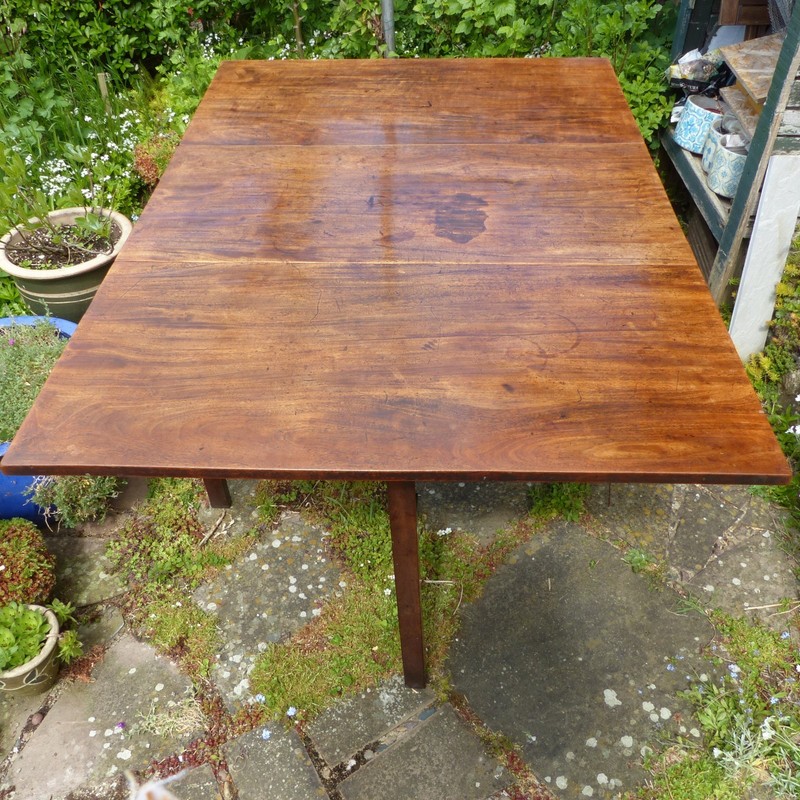 Antique Solid Elm Gate-Leg Table ~ Late 18th / Early 19th Century gallery