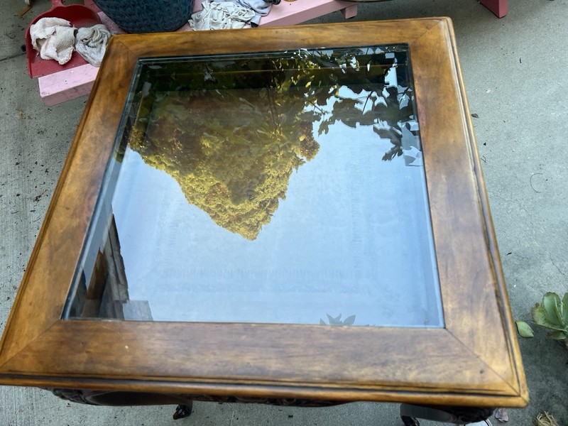Theodore Alexander Carved Rococo Style Leather Inlay Vitrine Display Table gallery