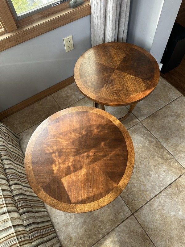 Lane Rhythm Mid Century Drum Side Table - Set Of Two gallery