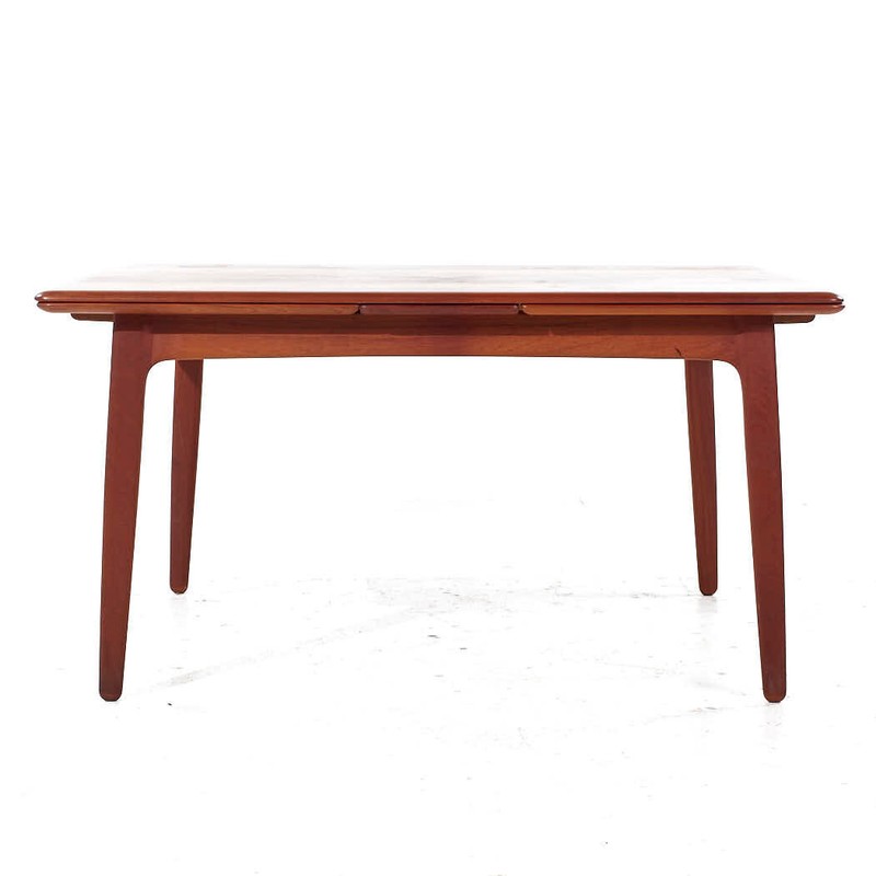 Arne Vodder Mid Century Danish Teak Hidden Leaf Dining Table gallery
