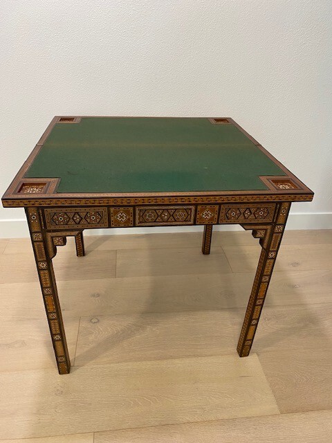 Antique Syrian Inlaid Game Table gallery