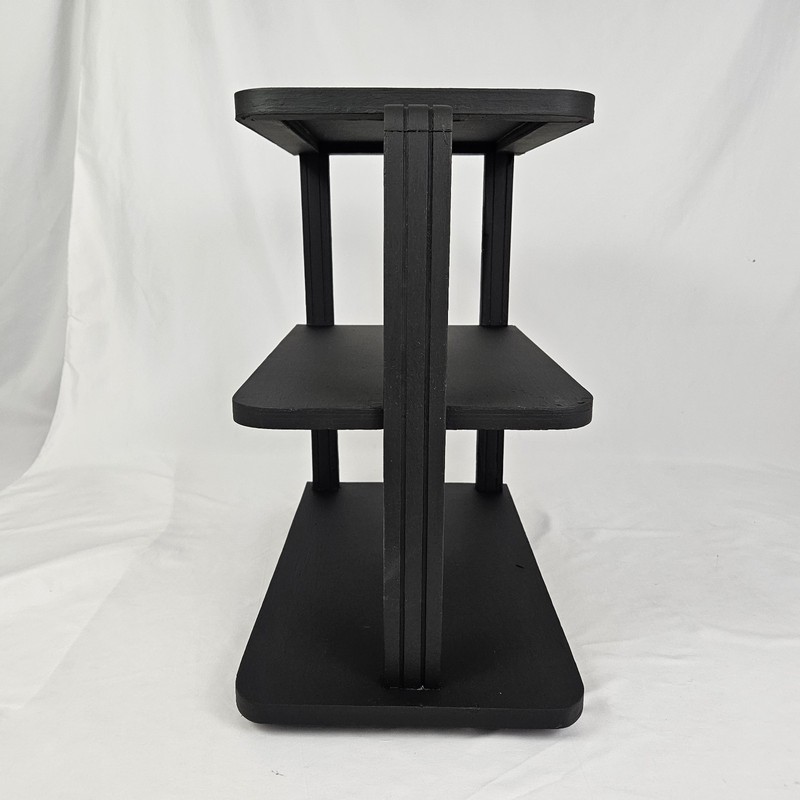 Vintage Art Deco Waterfall Bookshelf End Table 3 Tier Mid-Century Modern gallery