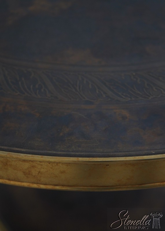 L53965: Round French Empire Etched Bronze Top Gueridon Lamp Table gallery