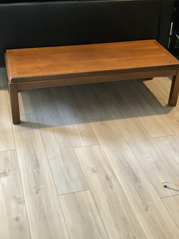 Vintage Lane Mid Century Modern Rectangular Walnut Wood Coffee Table 49 In Long