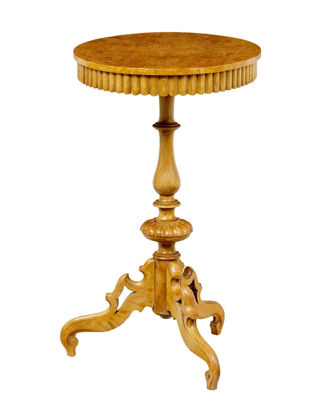 19TH CENTURY SWEDISH BIRCH OVAL OCCASIONAL TABLE gallery