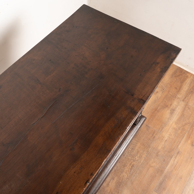 Late 18th Century Spanish Oak Console Table with Two Drawers gallery
