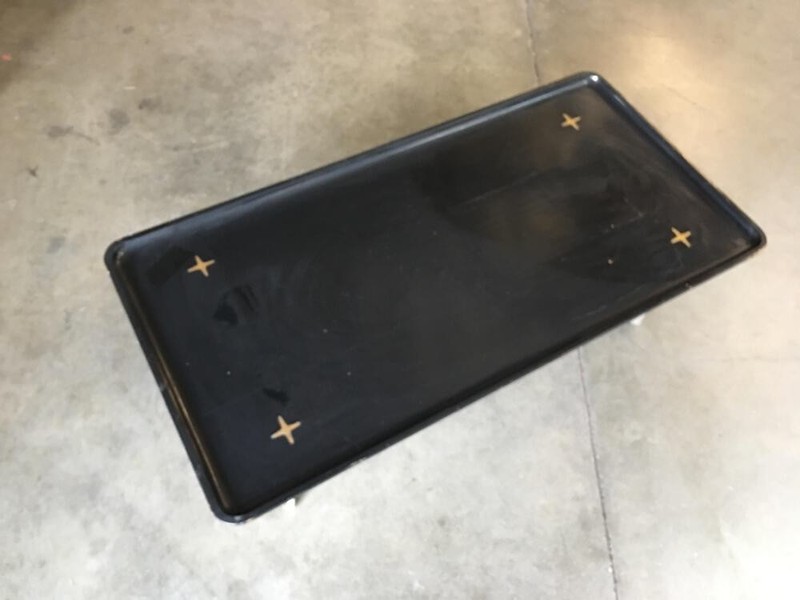 Mid Century Black Lacquer Coffee Table by Edmond J. Spence gallery