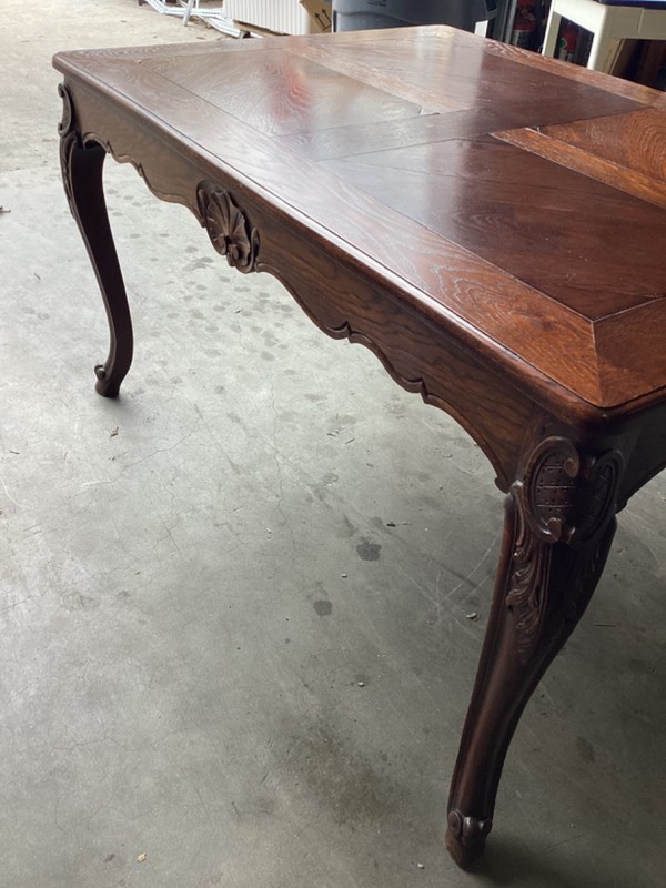 Antique French Provincial Parquetry Dining Table 1800’s Stunning gallery