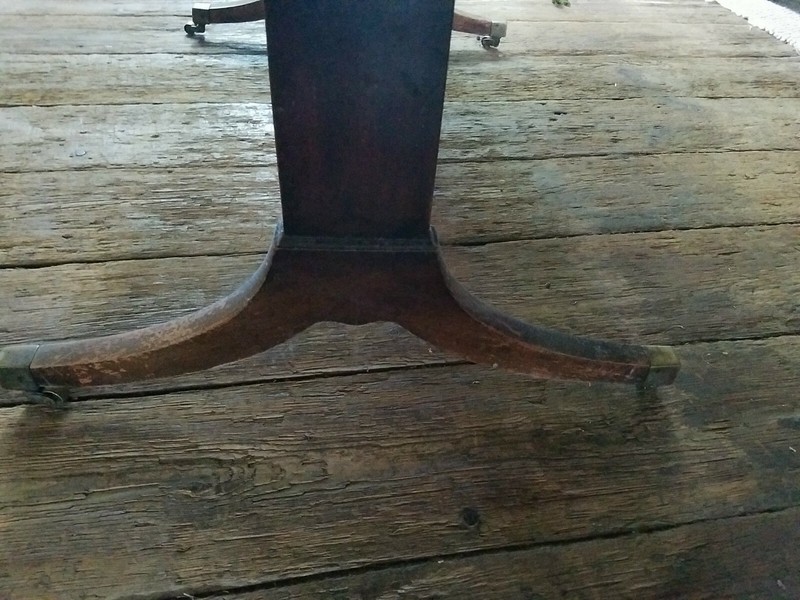Antique English Coffee Or Side Table with drop leaf gallery