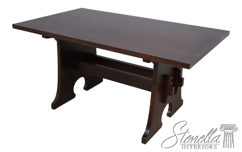 66112EC: STICKLEY Mission Oak Trestle Dining Room Table
