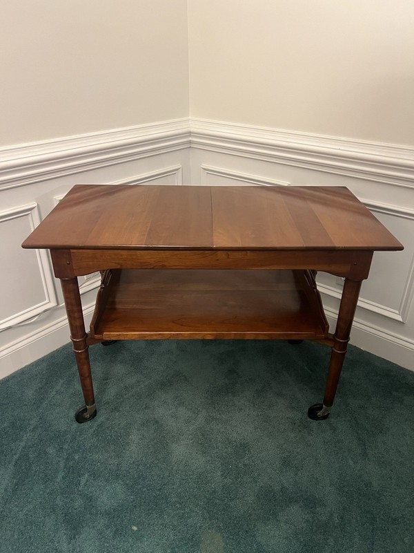 Vintage Stickley Cherry Tea Bar Cart Table Stickley Buffet Table Cart Furniture gallery