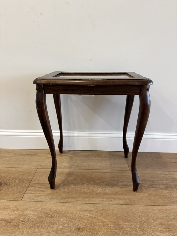 Italian Provincial Cane Top Table – Vintage Wood Accent Table – Italy gallery