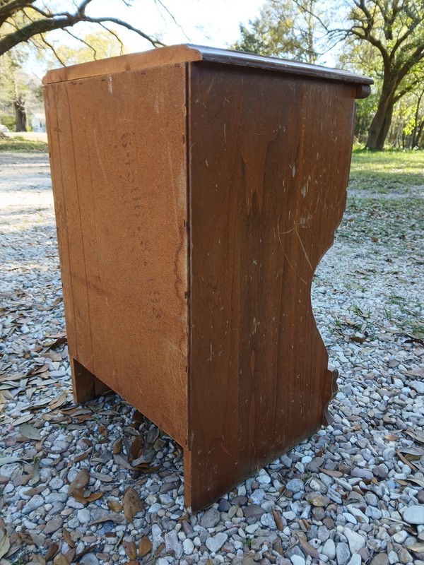 Vintage Solid Maple Single Drawer Nightstand Lion Handle Hardware gallery
