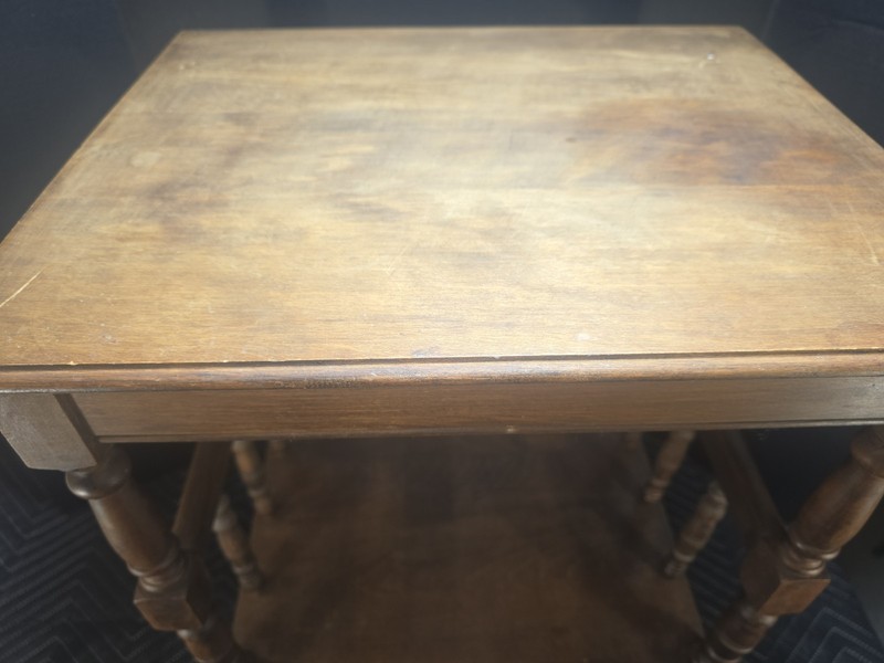 Vintage mid 20th Century Wooden Two Shelf Side Table gallery