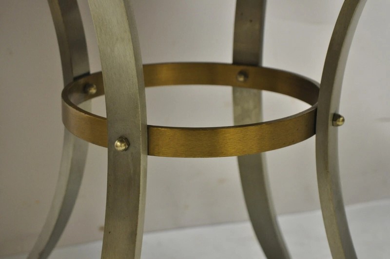 Maison Jansen Style Italian Neoclassical Brass Hoof Foot Marble Top Center Table gallery