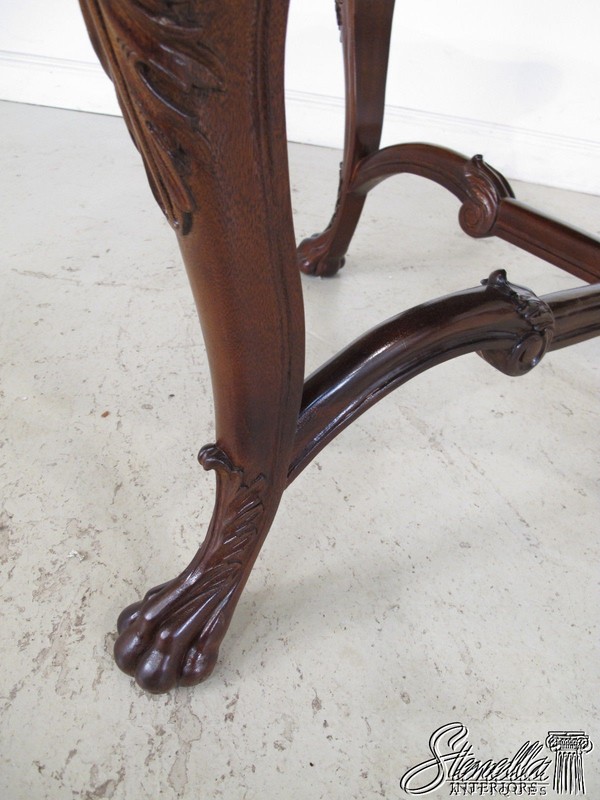 L22228E: Marble Top Rococo Style Mahogany Table with Carved Paw Feet gallery