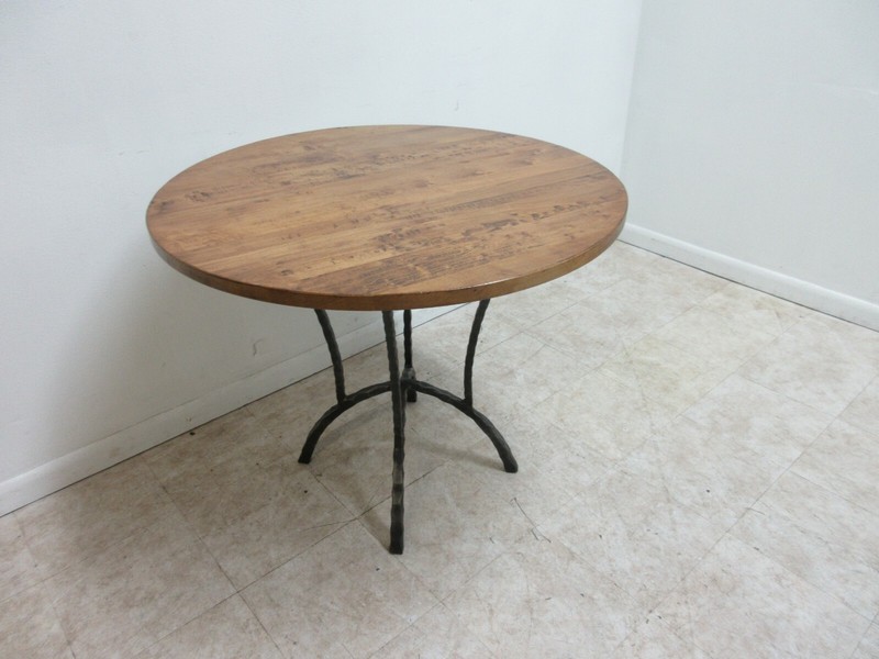 Charleston Forge Hearthstone Wrought Iron Dinette Center Table Honey Maple gallery