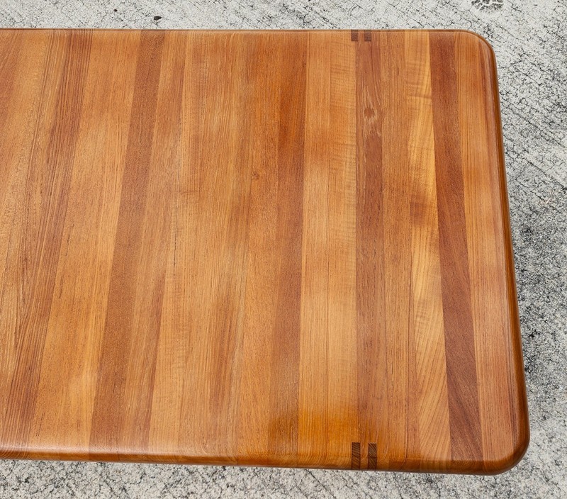 Danish Solid Teak Coffee Table By Niels Bach for Randers Möbel, 1960 gallery