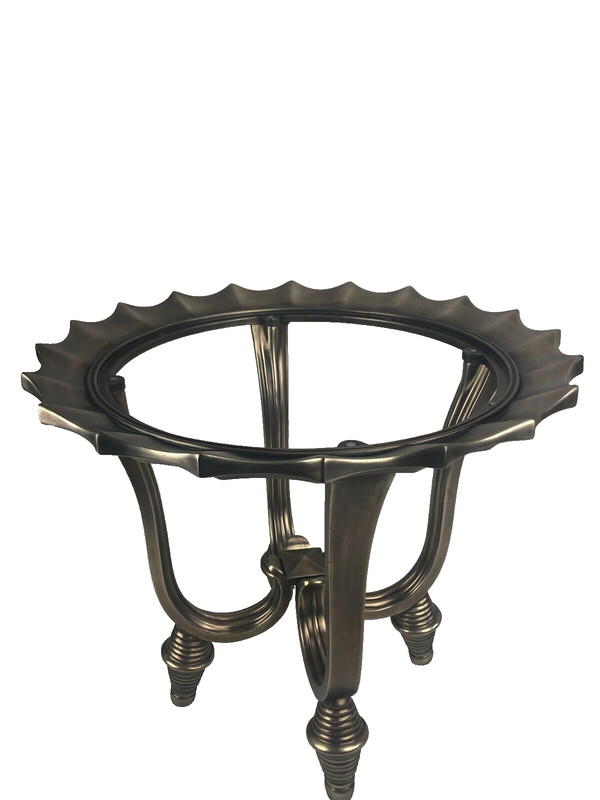 Late 20th Century Bernhardt Brass and Glass Mid-Century Modern Style Side Table