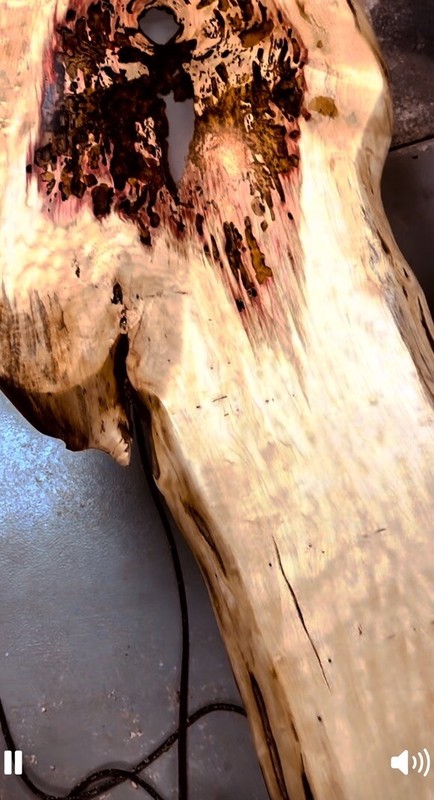 One of A Kind Box Elder Custom-Made Rustic Reclaimed Wood Table with Epoxy gallery