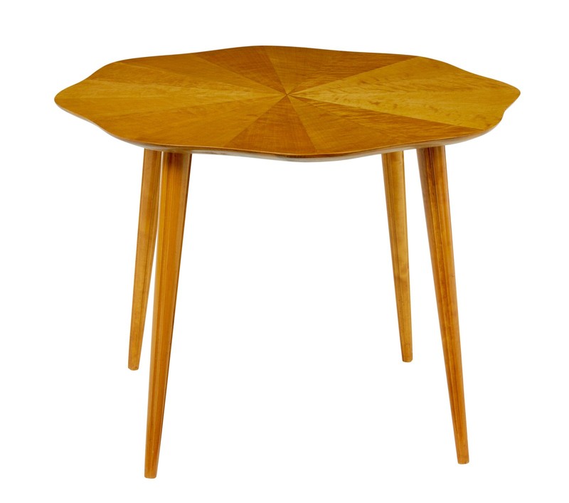 MID CENTURY SCANDINAVIAN SEGMENTED BIRCH COFFEE TABLE gallery