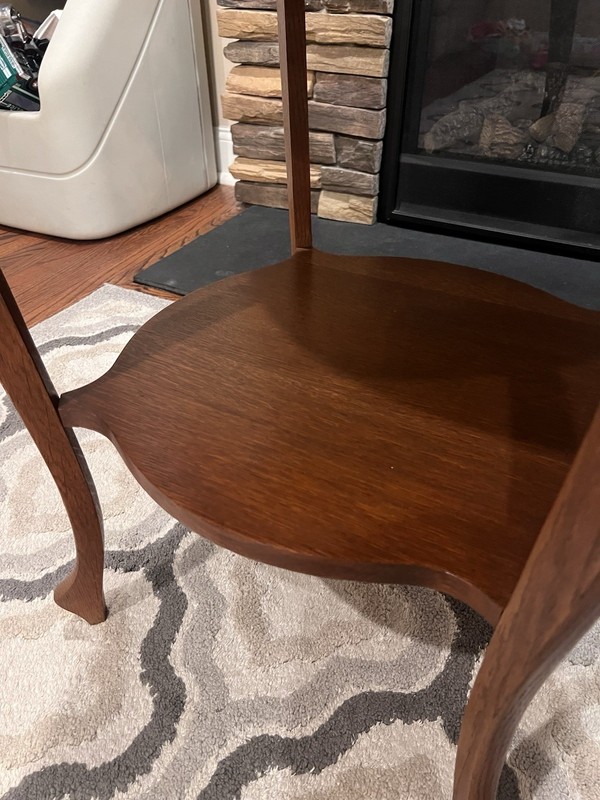 Antique Parlor Table Early 1900s. Made In Detroit. Wolverine Manufacturing Co. gallery