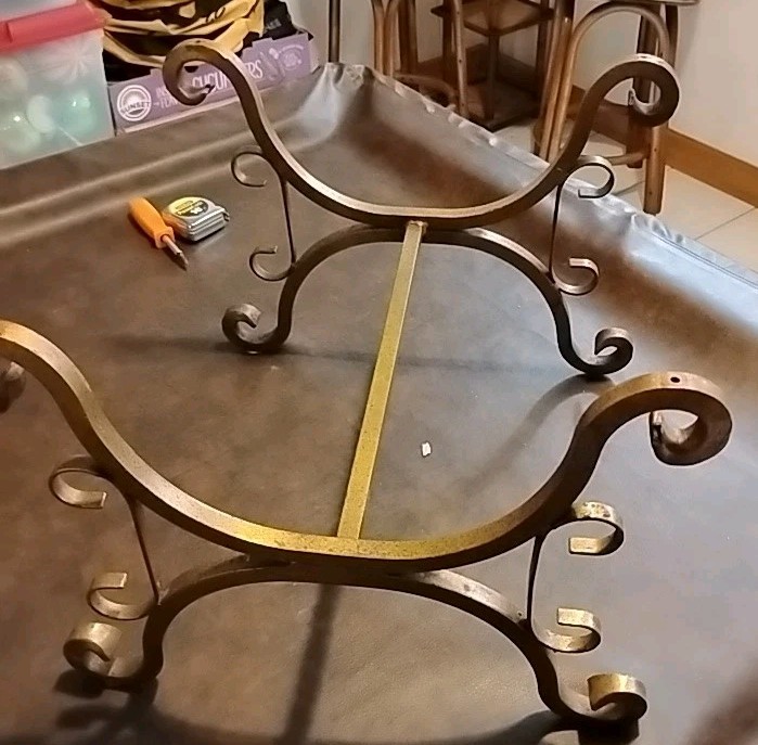 Vintage Wrought Iron Coffee Table Base