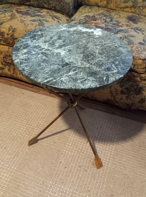 c. 19th Century Bronze Ormalu Directoire Round Marble Top Table MARIANI ANTIQUES