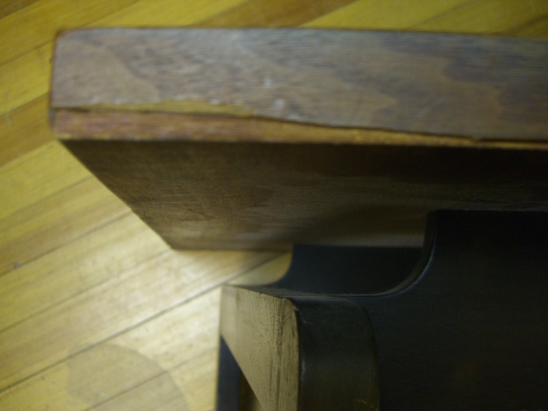 Mid Century Two Tiered Trapezoid Side or End Table - No Makers Mark gallery