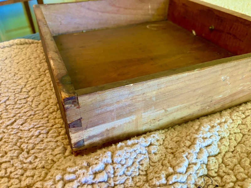 Antique 19th C. Tiger Maple 1-Drawer Stand, Side Table, Dovetailed, Cut Nails gallery