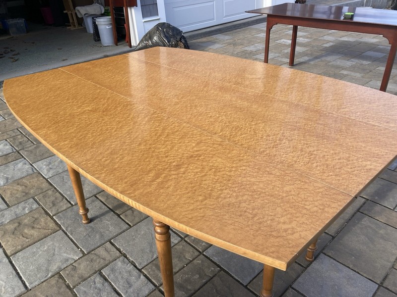 Drop Leaf Birds Eye Maple Dinning Table gallery