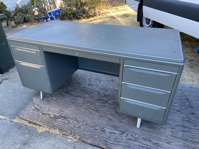 Vintage General Fireproofing Co. Tanker Desk Table- Mid Century gallery