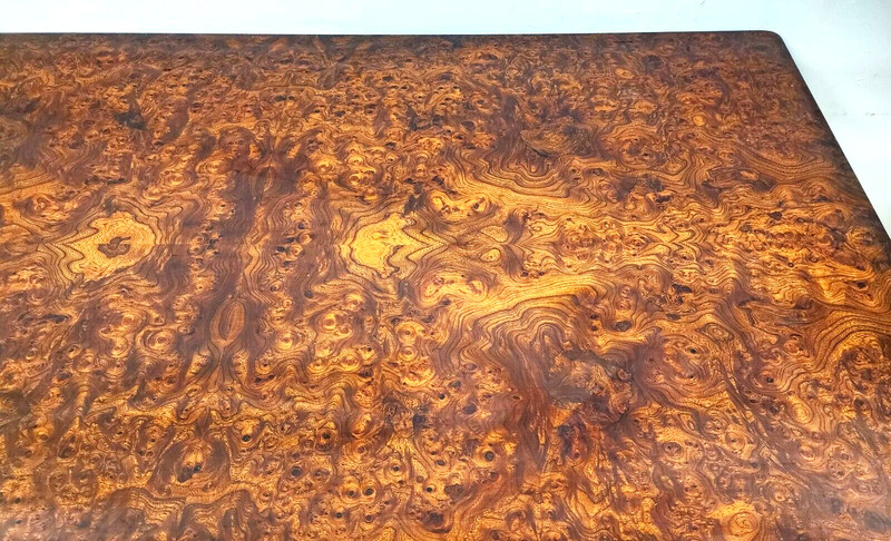 French Dining Table High Gloss Birdseye Maple Extendable gallery