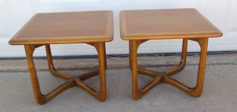 2 Lane Perception Snack Tables 18x18in 15in Tall Model 908-18 Mid Century Modern gallery