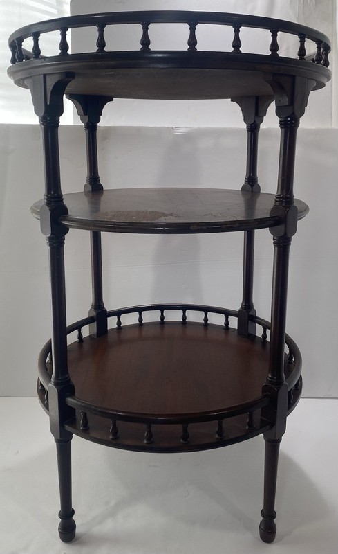 Imperial Furniture 3 Tiered Table Gallery 1456 Genuine Mahogany 18×28” True