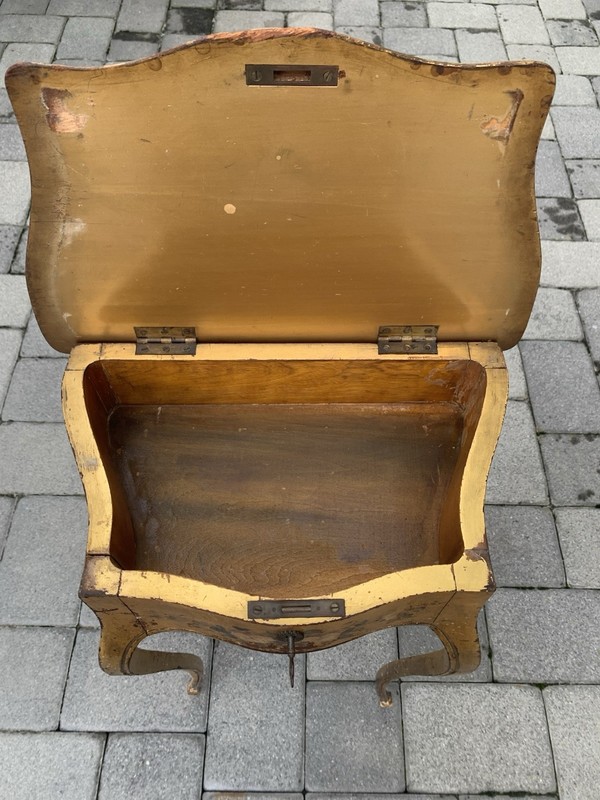 Antique Vernis Martin Style Hand Painted Side/Jewelry Storage Table gallery