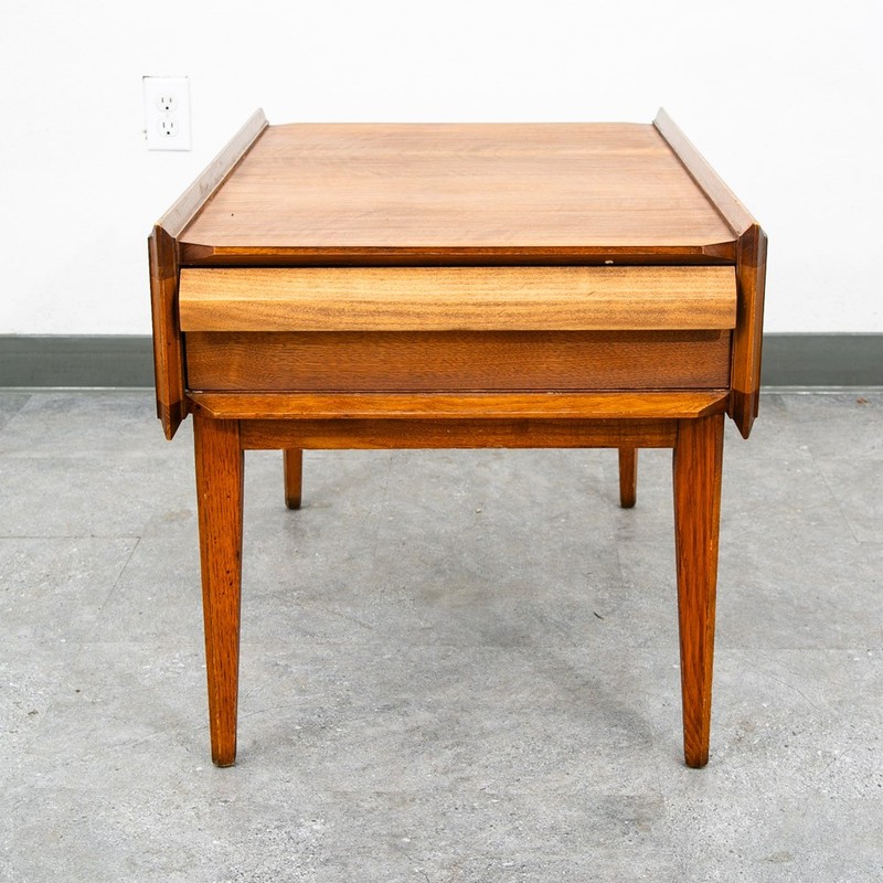 Mid Century Modern Nighstand End Side Table Lane First Edition Walnut Drawer Mcm gallery