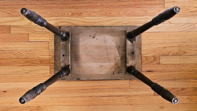 Vintage Unique Hand Painted "Fisherman" Wooden Accent Table! gallery