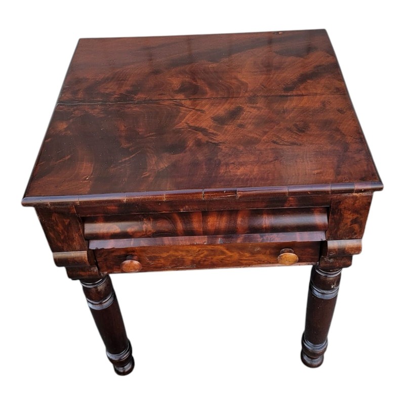 Antique 19th Century American Empire Mahogany Side Table – Elegant & Sturdy gallery