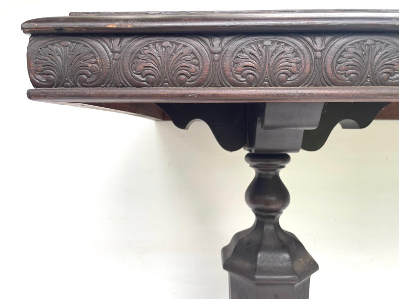 Mahogany Jacobean Revival Library Table gallery