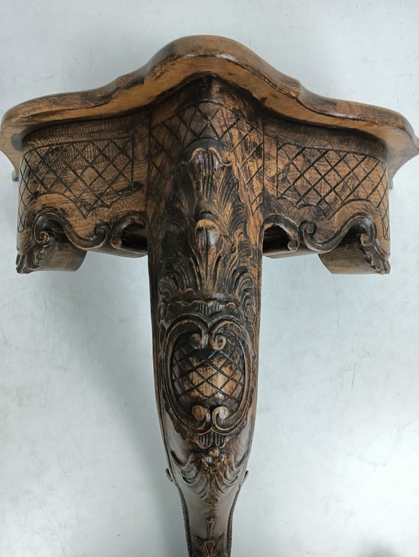 Ornate carved wooden console wall table antique WOW gallery