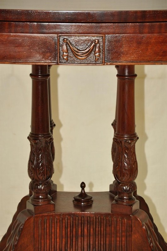 Gorgeous Duncan Phyfe Style Mahogany Flip Top Card Game Table c. 19th cent. gallery