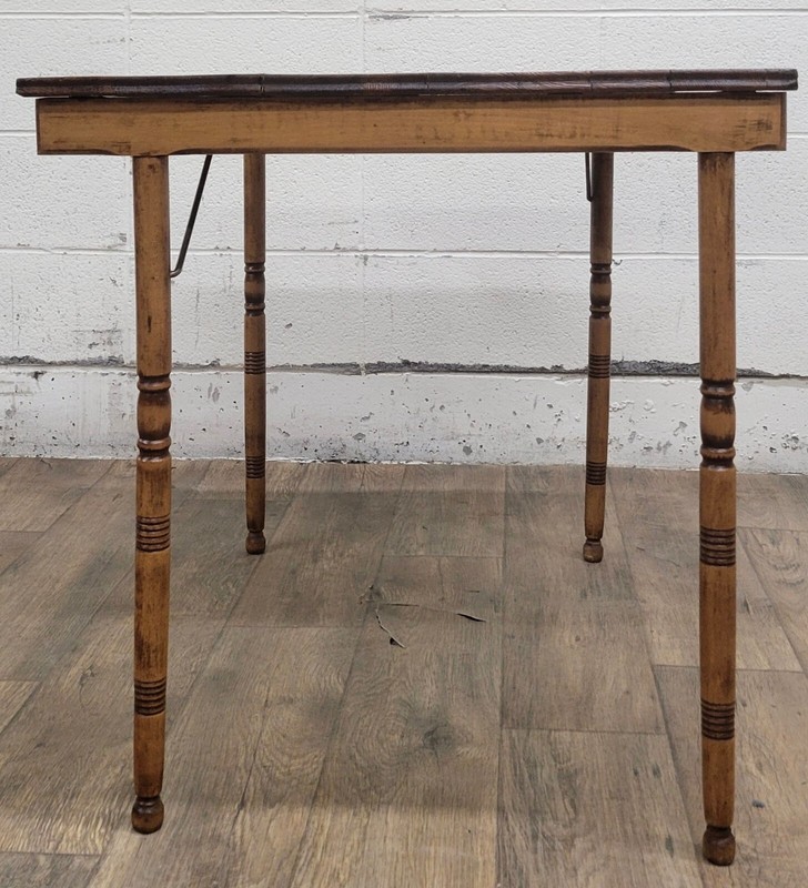Antique American Folding Work Table Accent Table Sewing Table gallery