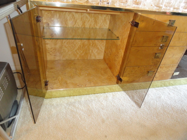 70's MODERN THOMASVILLE FOUNDERS CARPATHIAN ELM BAR CABINET CREDENZA BAUGHMAN gallery